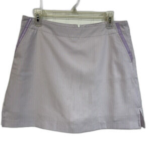 Lady Hagen Golf Skort Lavender seersucker Sz 8 Side‎ pockets, Zipper back